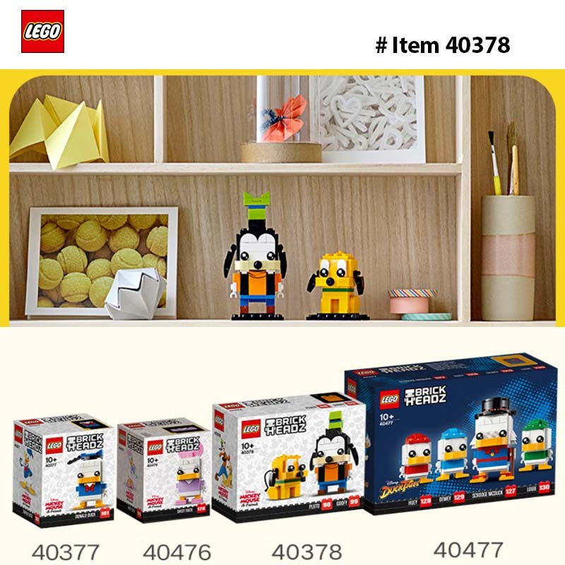 LEGO 40378 Goofy & Pluto, Colecionadores de LEGO® BrickHeadz vão adorar o Pateta e o Pluto, com 2 personagens clássicos da Disney 214 PEÇAS