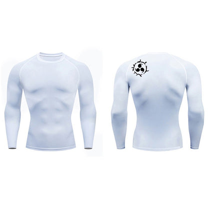 Graphic Compression Shirts for Men Athletic Quick Dry Rash Guard Stretchy Baselayers Undershirts Gym Workout Running Tshirt Tops