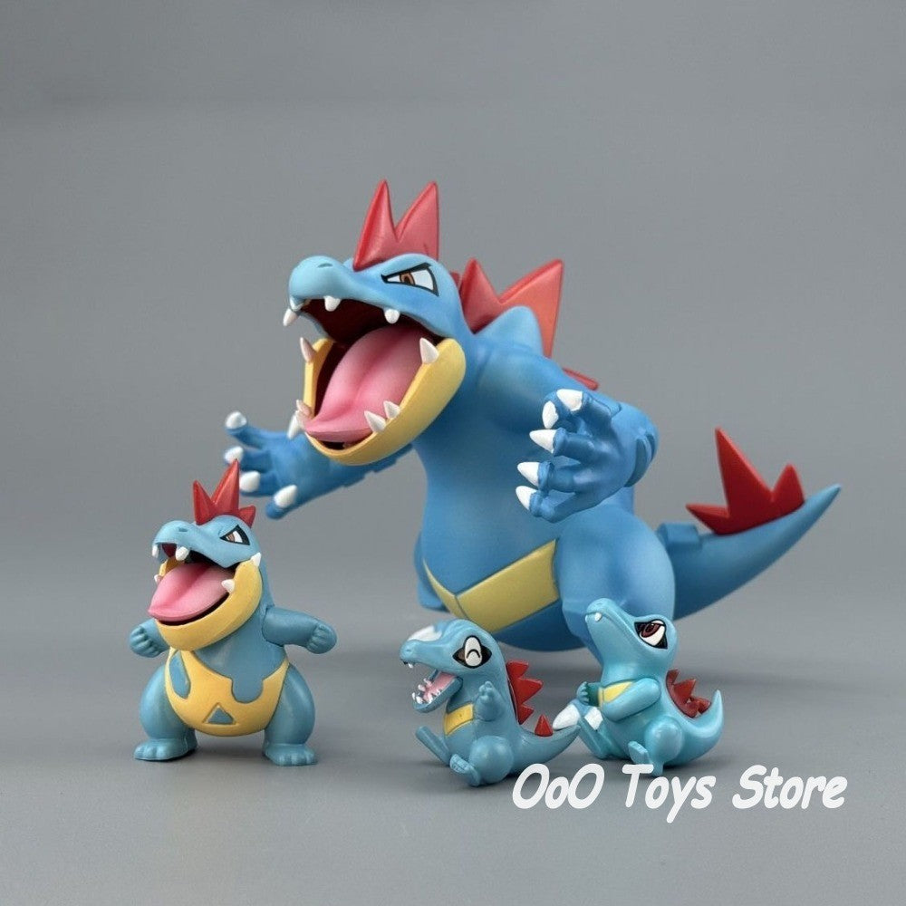 Anime Figura Pokémon Feraligatr Grupo Evolutivo Bonecos de Ação Coleção PVC Brinquedos de Modelo para Presentes Infantis 3-11cm