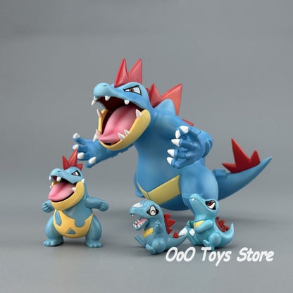 Anime Figura Pokémon Feraligatr Grupo Evolutivo Bonecos de Ação Coleção PVC Brinquedos de Modelo para Presentes Infantis 3-11cm