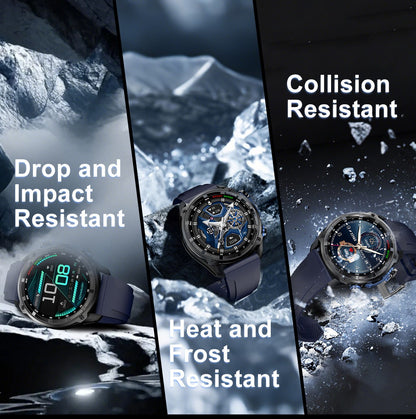 2025 Novo GPS Smartwatch Mapas Offline 4GB Memória Reprodutor de Vídeo Pulseira Inteligente Esportiva Militar Masculina à Prova d'Água 50m Safira