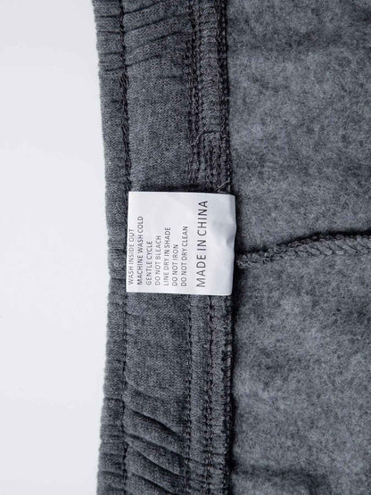 Calças de Moletom Masculinas Reta Casual Outono Inverno Calças Masculinas de Corrida Jogger Esportivas para Academia Calças Lisas com Vários Bolsos