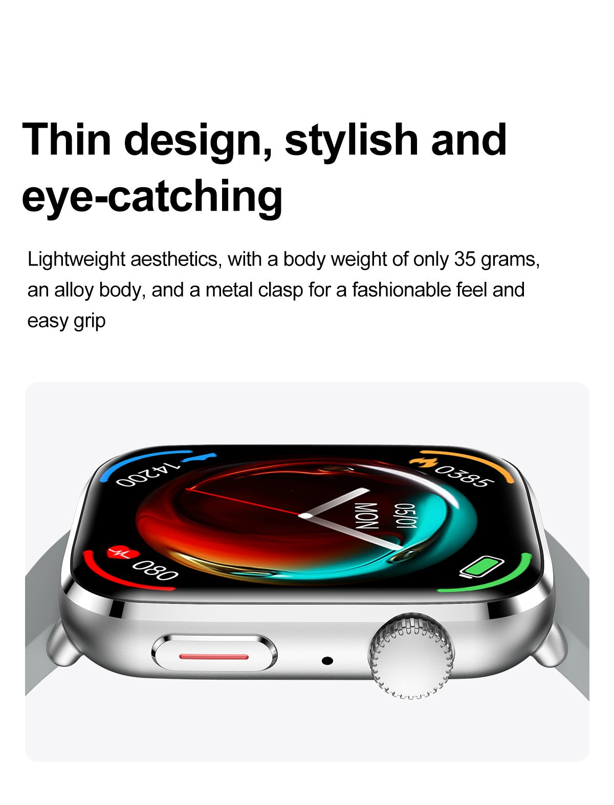 Smartwatch Versão Global Masculino Feminino HD AMOLED Display Frequência Cardíaca Chamada Bluetooth Rastreamento GPS Relógios Inteligentes Esportivos à Prova d'Água