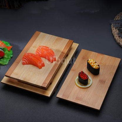 Bamboo Sushi Board boat plate Rectangular Platform Cooking Sashimi basin Japanese Korean Cuisine Tableware Serving Plate Tray