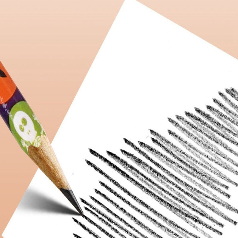 12/24PCS Pumpkin Wooden Pencils Kids Halloween Party Favors Trick or Treat Kindergarten Prizes Award Children Gifts Bag Fillers