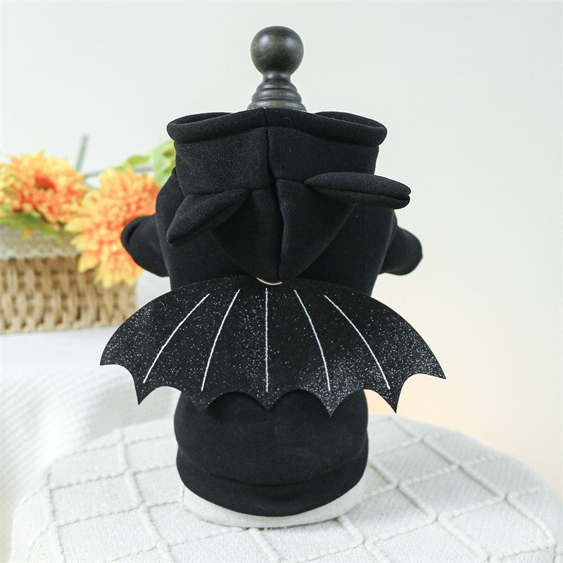 Roupinha de Fleece Super Macio para Animais de Estimação Cachorrinho Outono Inverno Pelúcia Quente Macacão para Cães Quatro Patas Dinossauro Unicórnio Cosplay Roupa para Gatos
