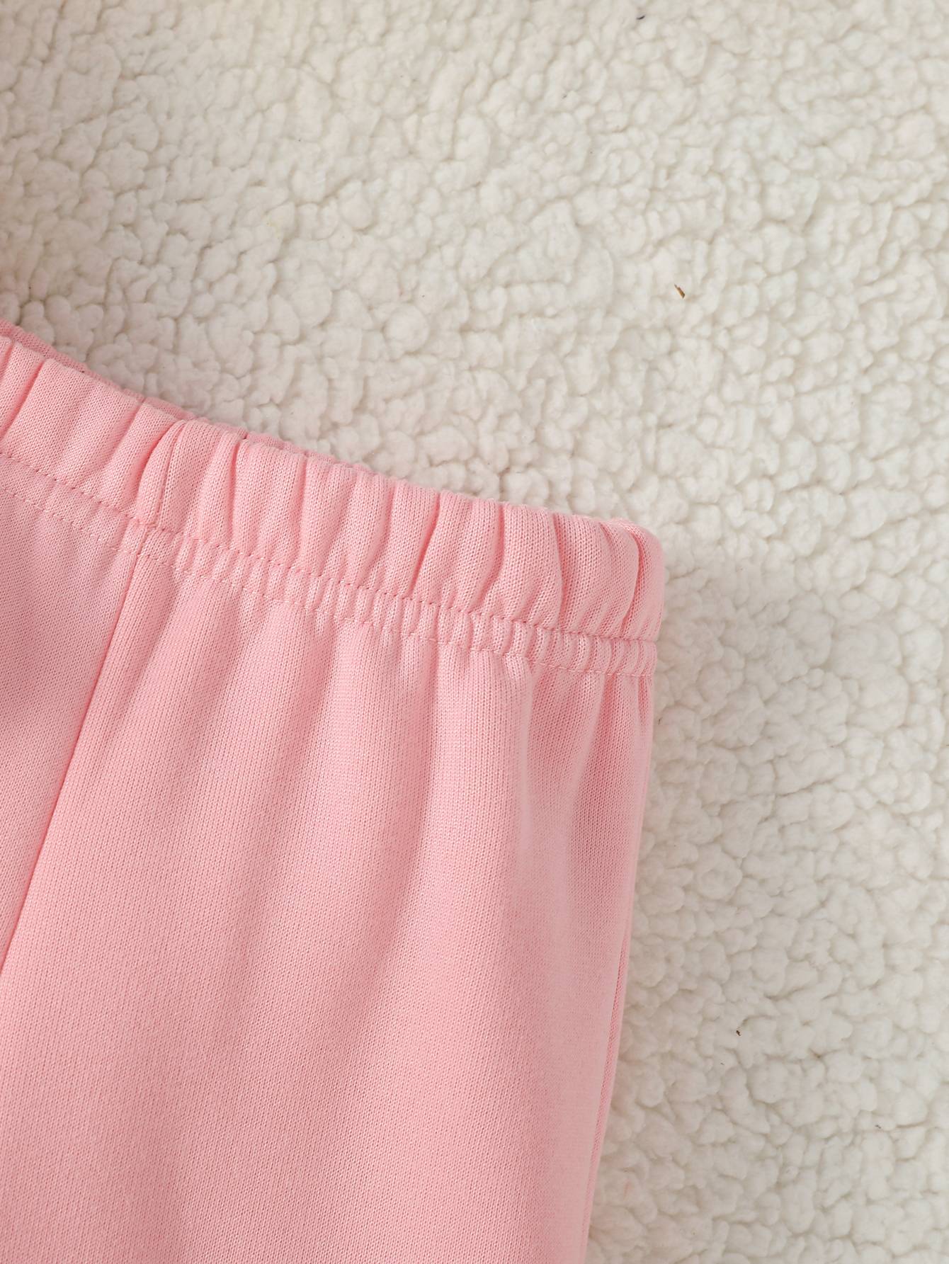 Baby Girl Fall Winter Clothes Solid Color 2 Piece Set Fleece  Set Fur Sweasthirt Turtleneck &Pants  Sportswear For 1-3Y