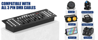 Somspot 192 DMX Controller DJ Equipment DMX 512 Grand Console Stage Lighting Controller For Par Light Moving Head Clubs Concerts