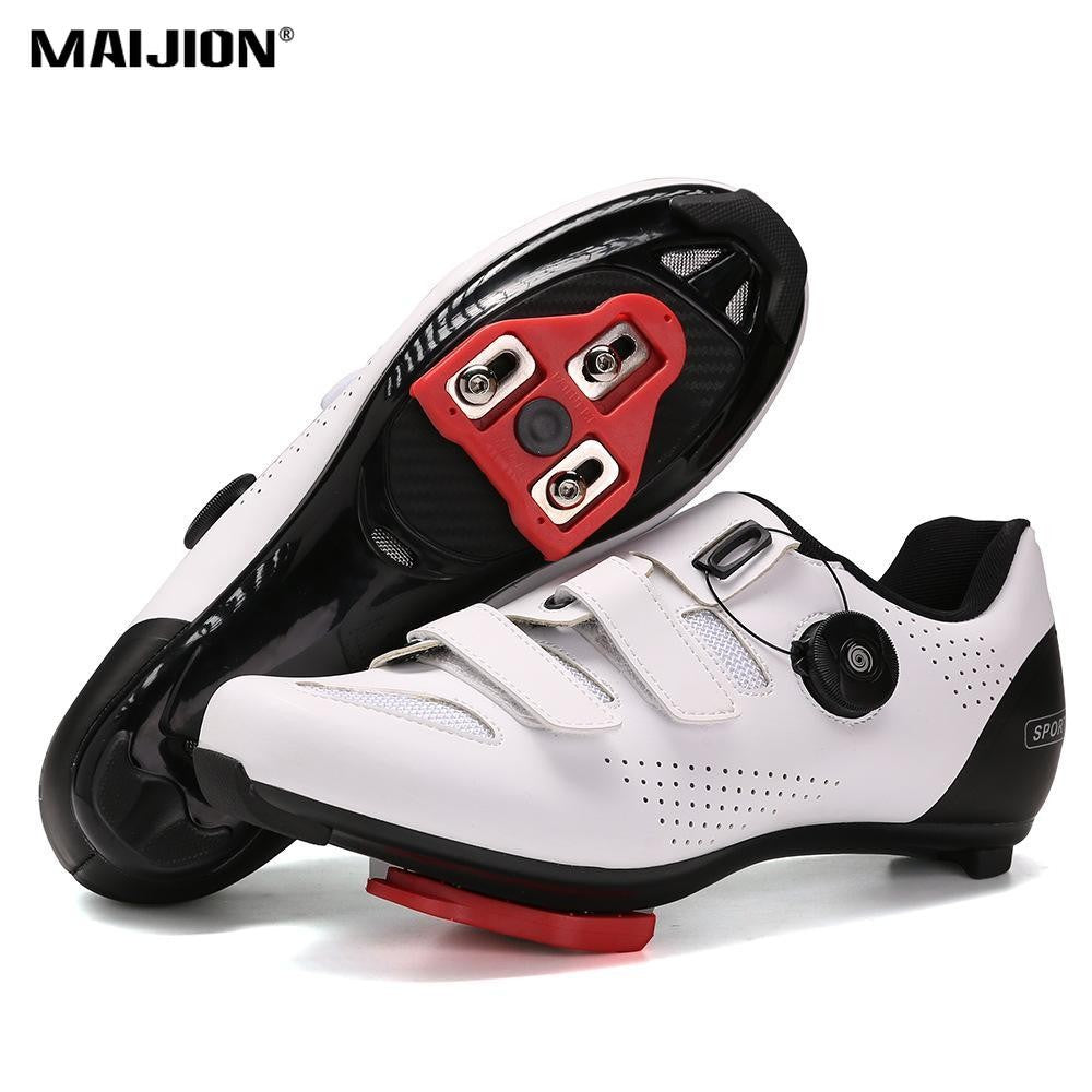 Women Road Cycling Shoes Wear-resistant Bicycle Shoes with Locking Plate Men's Non-slip Outdoor Cycling Sneakers