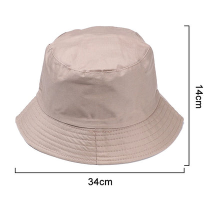 Chapéu Balde Dobrável de Verão de Algodão Unissex Feminino Protetor Solar Ao Ar Livre Chapéu de Pesca Caça de Cor Pura Masculino Chapéu de Bacia Boné de Praia