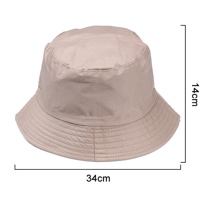 Chapéu Balde Dobrável de Verão de Algodão Unissex Feminino Protetor Solar Ao Ar Livre Chapéu de Pesca Caça de Cor Pura Masculino Chapéu de Bacia Boné de Praia