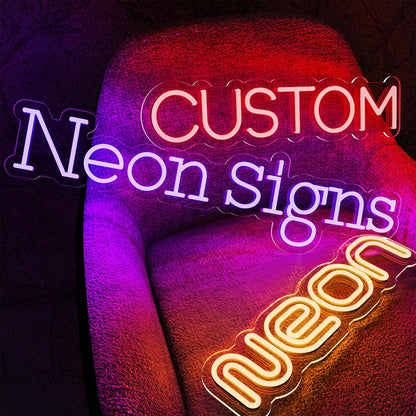 Custom Neon Sign Private Neon LED Light for Family Birthday Bar Wedding Party Company Business Logo Neon Lamp Night Light Indoor