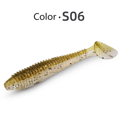 Iscas de Pesca MEREDITH Swing Impact FAT 75mm 85mm 180mm Iscas com Cauda de Remo Wobbler Isca Macia de Pesca para Baixo Isca de Silicone