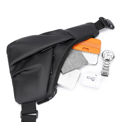 Multifunctional Fashion Trends Men's Bags High Quality Crossbody Shoulder Bag Solid Color New Messenger Bag Portable Chest Bag