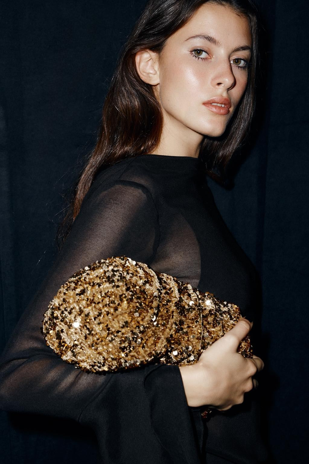 SEQUIN CLUTCH, New Luxury Designer Handbag for Ladies Elegant, Spacious Clip bag with Chains, Women's Fashion Shoulder Bag