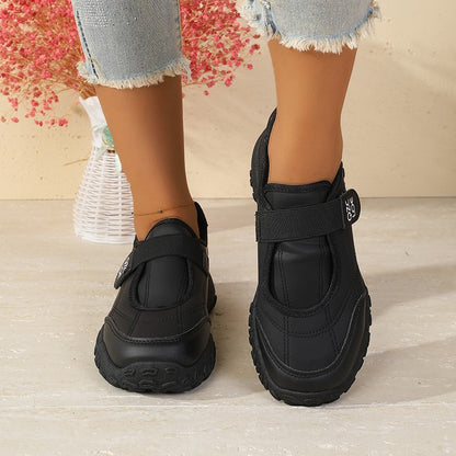 Soft Sole Non-Slip Work Shoes Comfortable for Feet Autumn Winter Women's Black Sneakers Slip-On Waterproof Kitchen Office