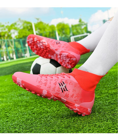 New Soccer Boots Men Football Shoes Cleats Professional Soccer Shoe High-Tops Non-Slip Spikes for Big Boys Wide Training Sneaker