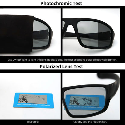 Óculos de Sol Fotocromáticos VIVIBEE Masculino Óculos Esportivos Pretos Feminino com Mudança de Cor Polarizados para Dirigir 2025 Óculos de Sol com Descoloração