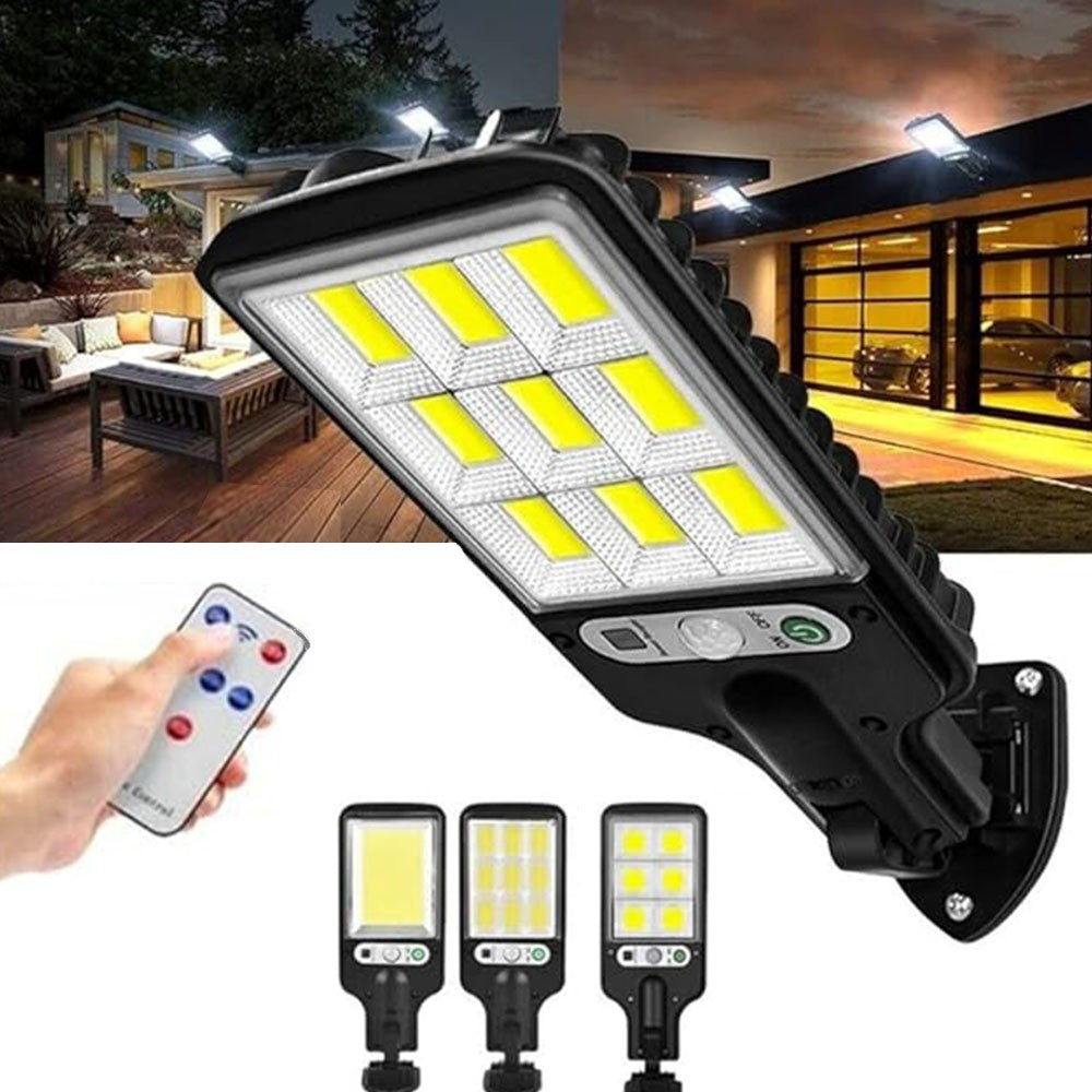 108 LED Solar Lights Outdoor With 3 Mode Waterproof Motion Sensor Security Lighting LED Wall Street Lamp for Garden Patio Path