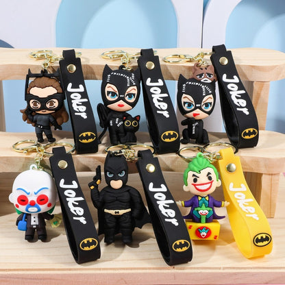 Anime Harley Quinn desenho animado Marvel Batman Coringa imagem boneca bolsa chaveiro pingente fofo Mulher Maravilha acessórios para carro chaveiro