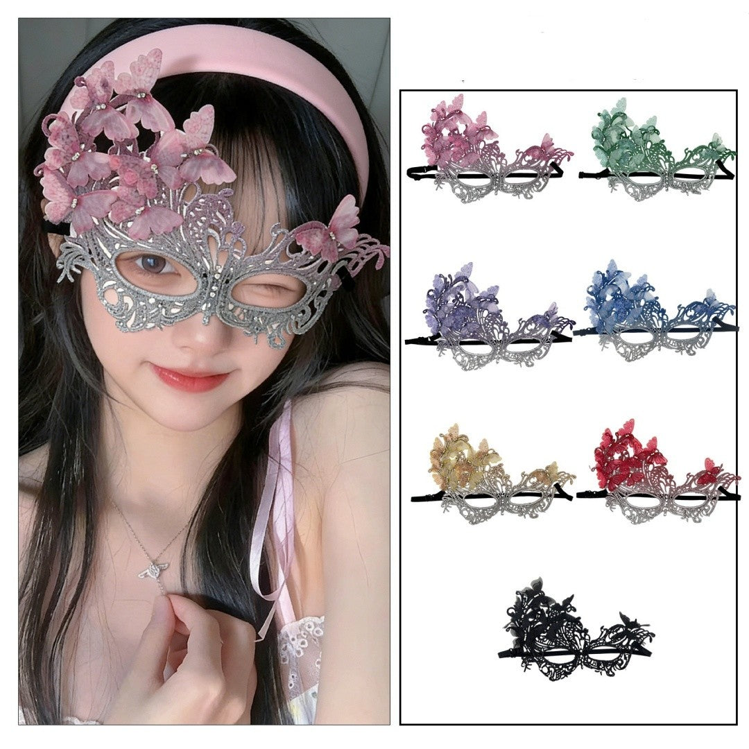 Butterfly Masquerade Mask Lightweight Gradient Party Mask Lace Half Face Mask Delicate For Birthday Party Wedding Costume Party