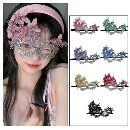 Butterfly Masquerade Mask Lightweight Gradient Party Mask Lace Half Face Mask Delicate For Birthday Party Wedding Costume Party