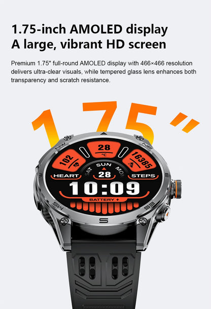T-Rex3 Ultra Novo Smartwatch com Bússola e GPS Integrados Bateria de 1000mAh Resistência à Água 10ATM Rastreador Esportivo Smartwatches Militares para Exteriores