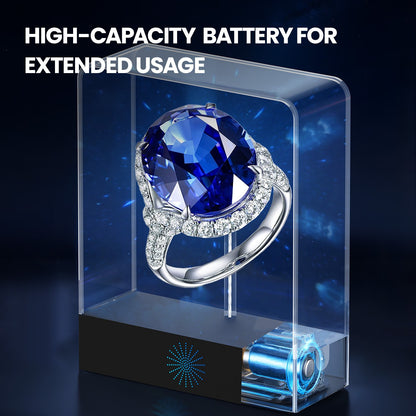 3D Glasses-Free Holographic Fan  LED Light Display Box for Halloween & Christmas Desktop Decor Plays Videos & Images