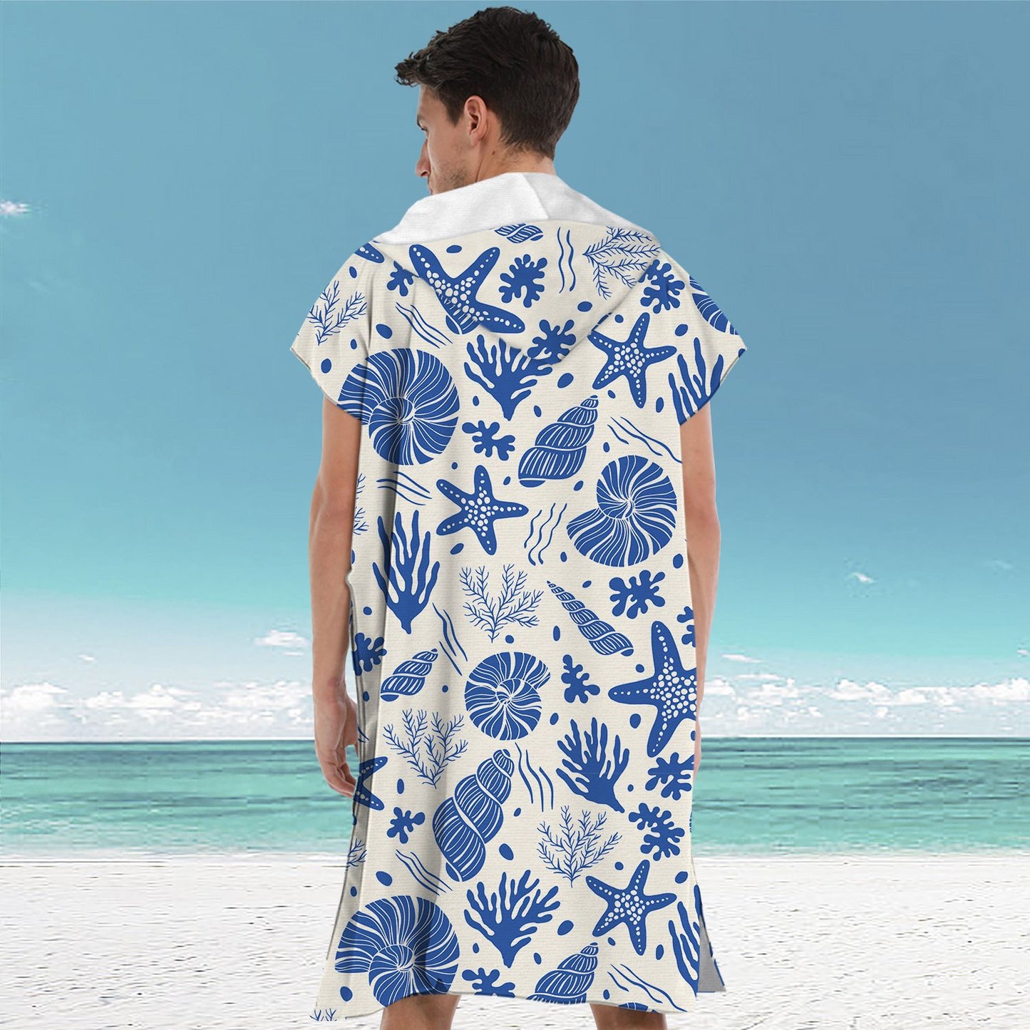 Beach bathrobe Cape surf poncho adult men hooded  Quick drying bath towel for outdoor sandbeach from China