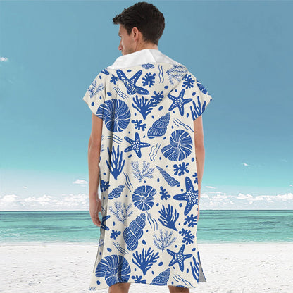 Beach bathrobe Cape surf poncho adult men hooded  Quick drying bath towel for outdoor sandbeach from China