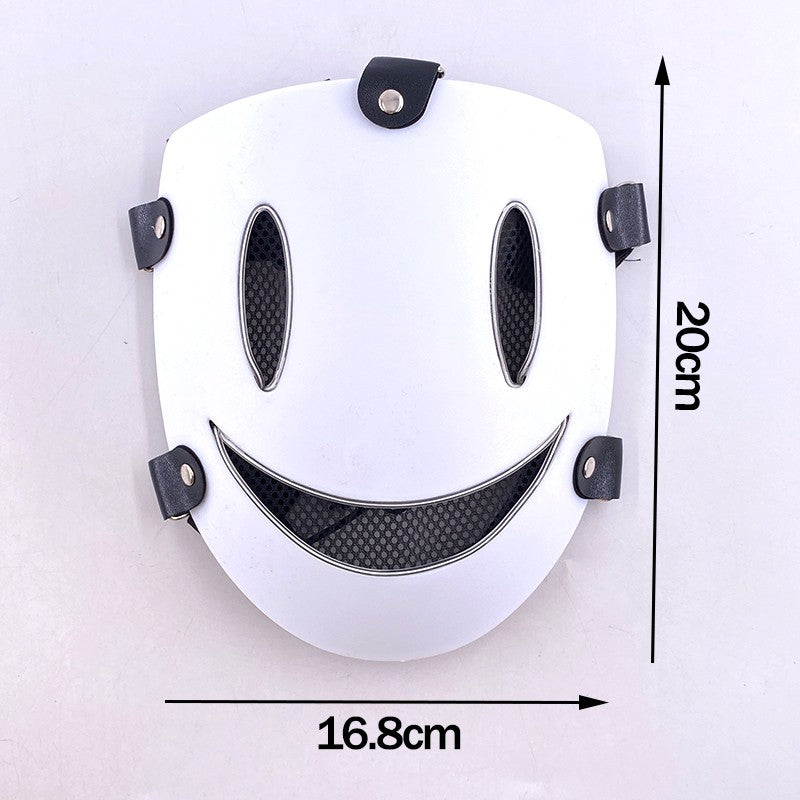 Anime High Rise Invasion Sniper LED Light up Mask Japanese Killer Japanese White Masks Carnival  Halloween Party Costume Props