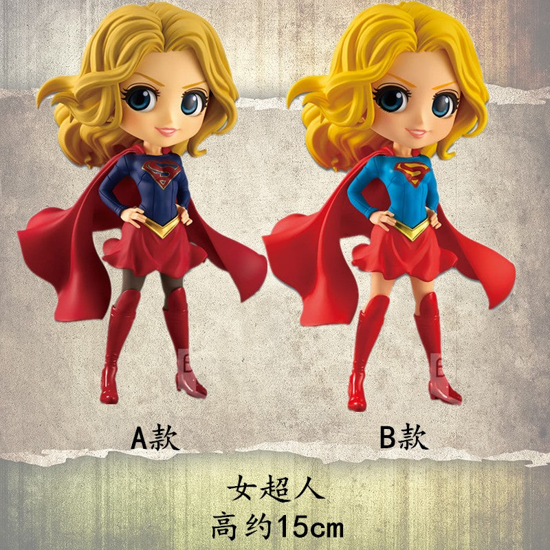 Bandai Autêntico Qposket Dc Hero Arlequina Coringa Mulher Maravilha Supergirl Boutique Modelo Artesanal Presentes Periféricos Colecionar Brinquedos