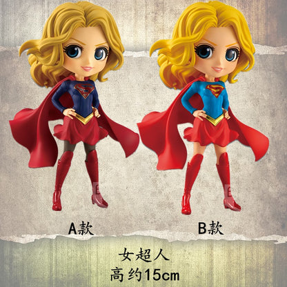 Bandai Autêntico Qposket Dc Hero Arlequina Coringa Mulher Maravilha Supergirl Boutique Modelo Artesanal Presentes Periféricos Colecionar Brinquedos