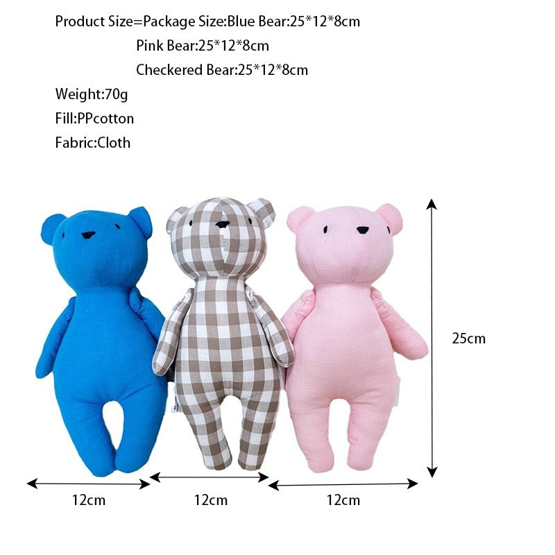 2024 New Little Bear Cloth Art Doll Cute and Creative Cloth Doll Doll Doll Adorable Baby Comfort Toy