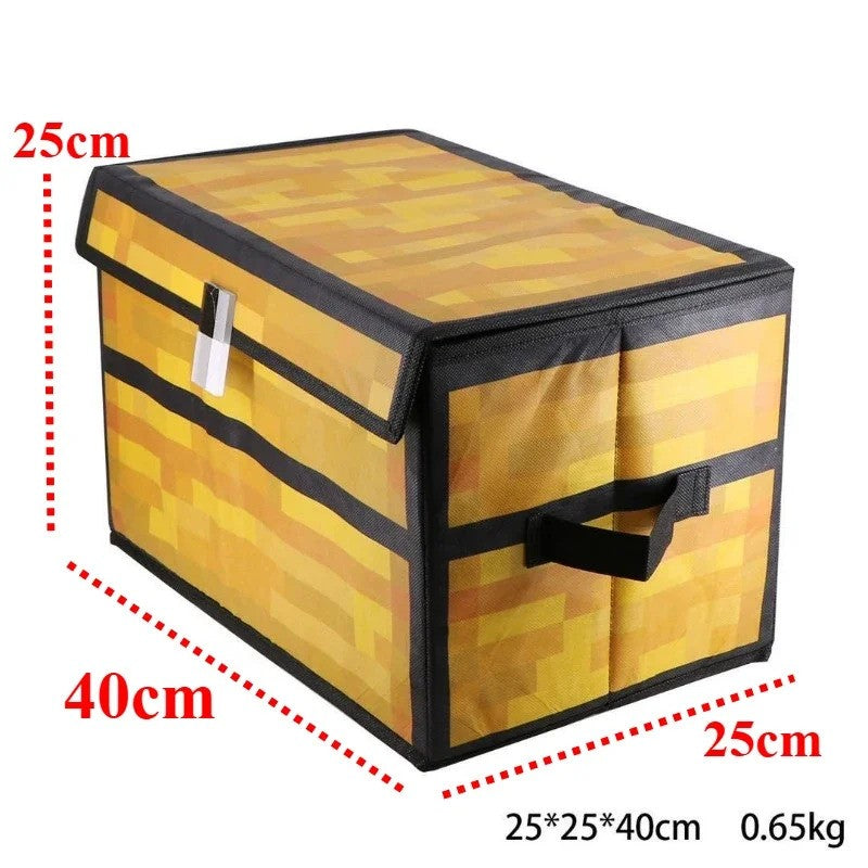 MineCraftion Chest Storage Box Large Capacity Foldable Clothes Blanket Quilt Dustproof Organizer Game Funny Home Decoration Box