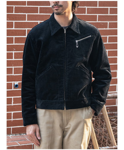 Rugged Bronson Thickened Heavy Corduroy Coat Cossack Short Jacket Fleece Liner Jacket Cool