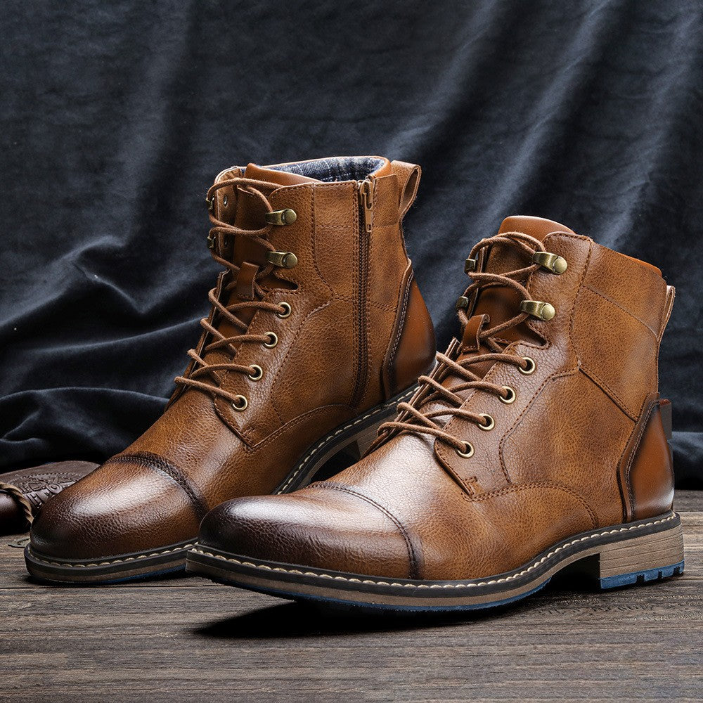Botas Masculinas de Cano Curto Tamanho 39-45 Botas de Couro Masculinas Marca #AL605
