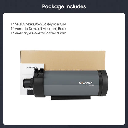 Svbony MK90/MK105/MK127 Telescópio MaK Portátil, Design "Grab-and-Go" para Observação Lunar, Planetária e de Nebulosas, Maksutov Cassegrain