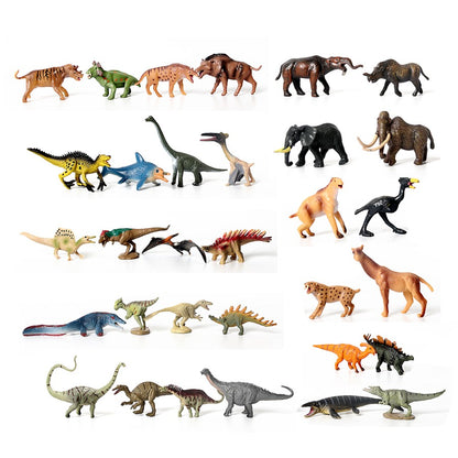 Miniatura Dinossauros Pré-históricos Mosassauro T-Rex Daeodon Moropus Mamute Tigre-Dente-de-Sabre Animais Figuras Coleção de Modelos Brinquedos Educativos