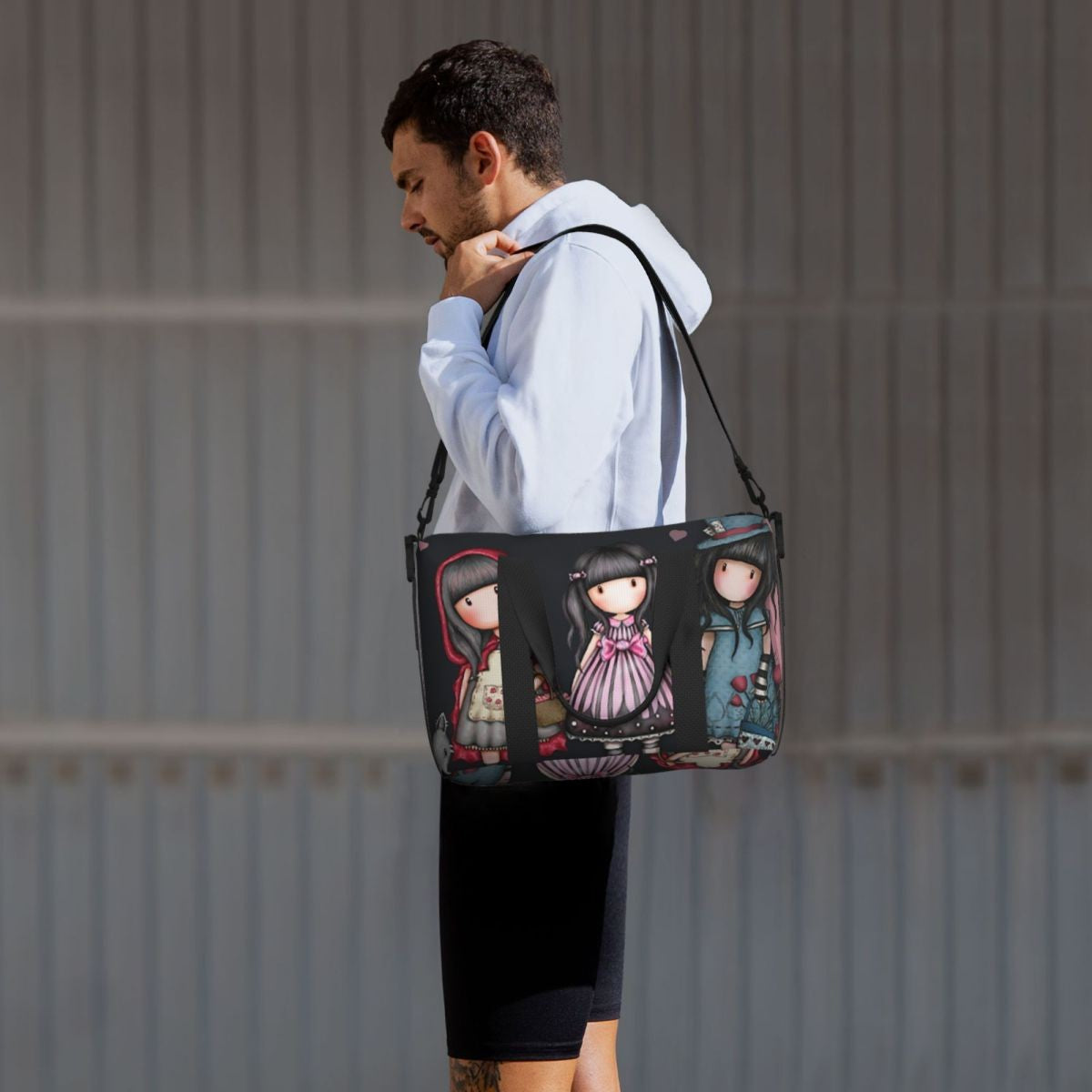 Custom Santoro Gorjuss Beach Travel Bag Large Capacity Tote Bags for Gym Yoga Women Shopping Duffle Shoulder Bag