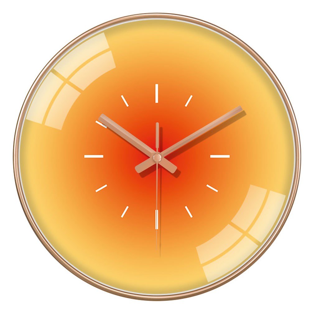 10 Inch Nordic Sunset Wall Clock Fashion Luxury Living Room Non Ticking Creative Fashion Decoration Silent Simple Glass Clock