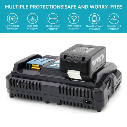 Para Carregador Duplo Makita 18V 6A Plugue UK EU AU US Substituição Para Bateria de Lítio Makita 18V Para Carregador Makita DC18RC DC18RD