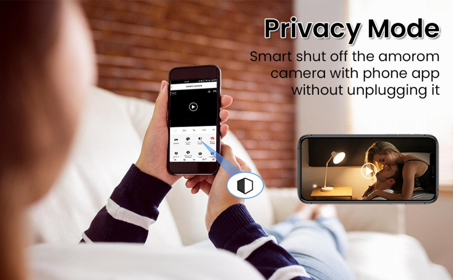 1080P Hd Wifi Ip Camera Indoor Night Vision Ai Detection Surveillance Cube Cameras for Pet Baby Monitor with Alexa & Google Home