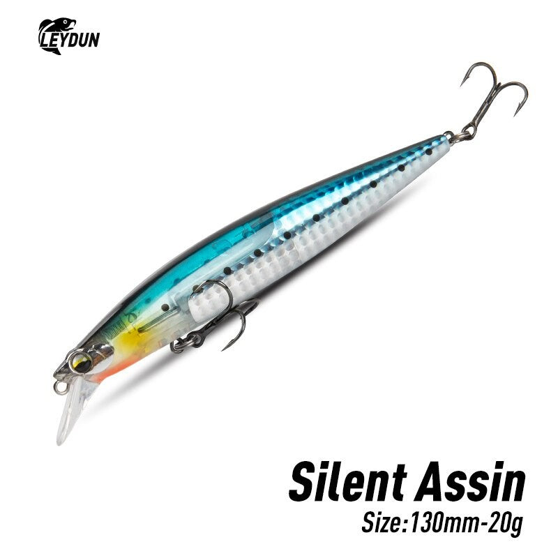 Floating Sea Bass Fishing Lures Baits 130mm 20g Minnow Lures with Flash Blade Hard Lure Good Action Wobblers Tackle Pike