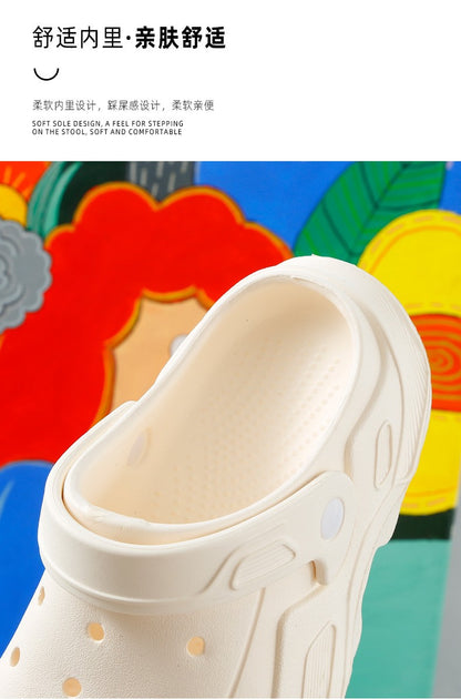 New Clogs Shoes For Women Men Platform High-heeled Outdoor EVA Non-slip Waterproof Sandals Comfortable Soft Heightening Shoes