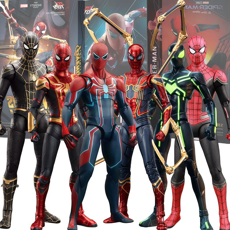 Genuine Marvel Legends Homem-Aranha Ps4 Peter Parker Dourado Preto Vermelho Action Figure Modelo Brinquedos Decoração de Mesa Presentes de Aniversário para Crianças