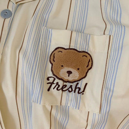 Cartoon Dog Letter Plaid Print Pajama Sets for Women Plus Size Sweet Cute Harajuku Style 2PC Set Sleepwear Autumn New Homewear