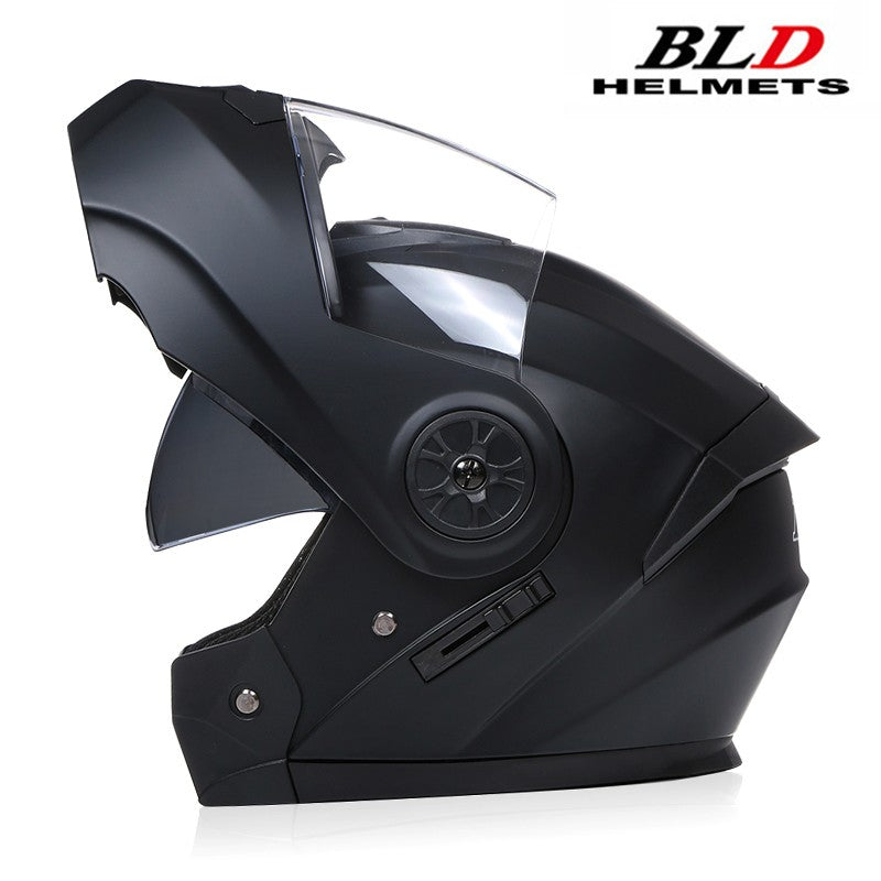 BLD Capacete Fechado Personalizado para Moto Masculino Feminino Capacete Moderno com Viseira Dupla Motocross Corrida Articulado Casco Moto