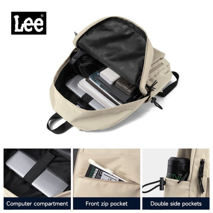 Mochila Leve LEE para Notebook 16 Polegadas Feminina Masculina Oxford, Bolsa Escolar de Ensino Médio de Grande Capacidade, Mochila de Estudante Universitário Adolescente