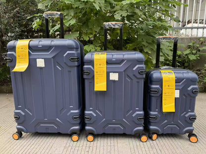 COLENARA Suitcase New ABS + PC Boarding Box Three Sets of Large-capacity Trolley Bags Women's Wheeled Travel Bag Luggage